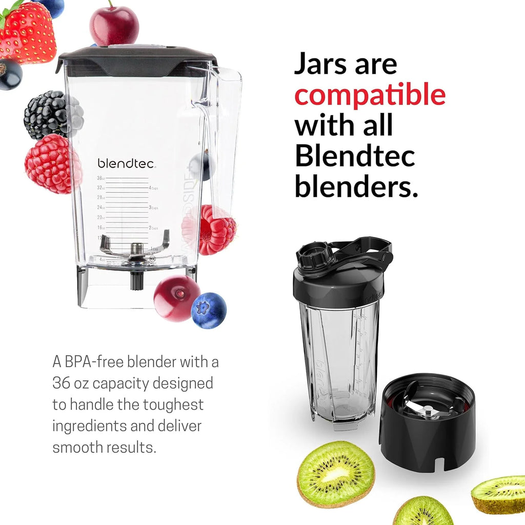 Blendtec Professional 800 - Blender with WildSide+ Jar (90 oz) for Smoothies & Frozen Drinks - Quietest Professional-Grade Power - 11-Speed Touch Slider - Easy to Clean - Black