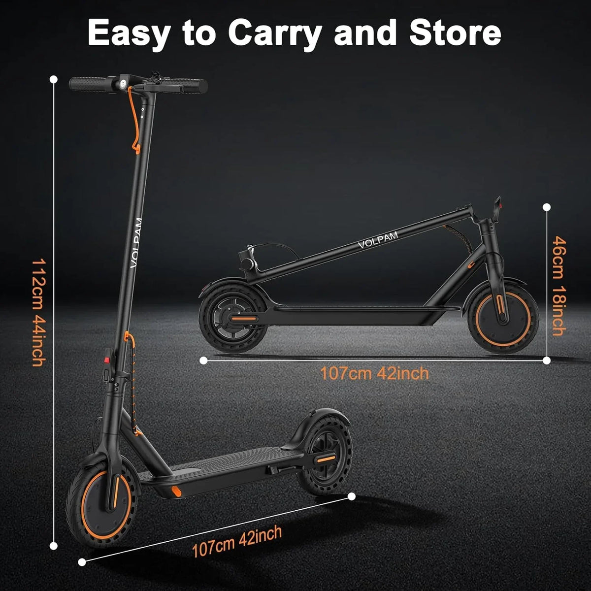 Electric Scooter, 350W/500W Powerful Motor, 8.5"/10" Solid Tires, 19/22Mph, 28/21/12 Miles Range,Dual Braking