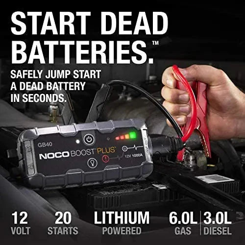 NOCO Boost Plus GB40 1000 Amp 12-Volt UltraSafe Lithium Jump Starter Box, Car Battery Booster Pack, Portable Power Bank Charger sgtnighsdesigns